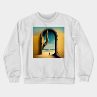 [AI Art] “EXIT”, inspired by the works of a surrealist master Crewneck Sweatshirt